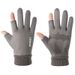 Two-Finger Exposed Delivery Takeout Men Women, Winter Fleece-Lined Warm Gloves For Riding Bikes, Electric Scooters,_desvips.com