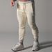 Men's Activewear Sports Fitness Leggings, Slim Fit, Color Block, Zipper Pockets, Skinny Jeans_desvips.com