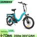 SAMEBIKE CY20 Folding Electric Bike, 20'' Commuter Electric Bicycle For Adults,350W Motor, 36V 12Ah Battery_desvips.com