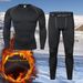 Autumn Winter Fleece-Lined Sportswear Set For Men Outdoor Skiing Running Quick-Dry Tight Fitness Base Layer Thermal_desvips.com