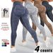 Women's High Waist Seamless Yoga Pants Tummy Control Quick Drying Sports Fitness Tight Fitting Sand Washed Peach Hip Fitness Pants_desvips.com