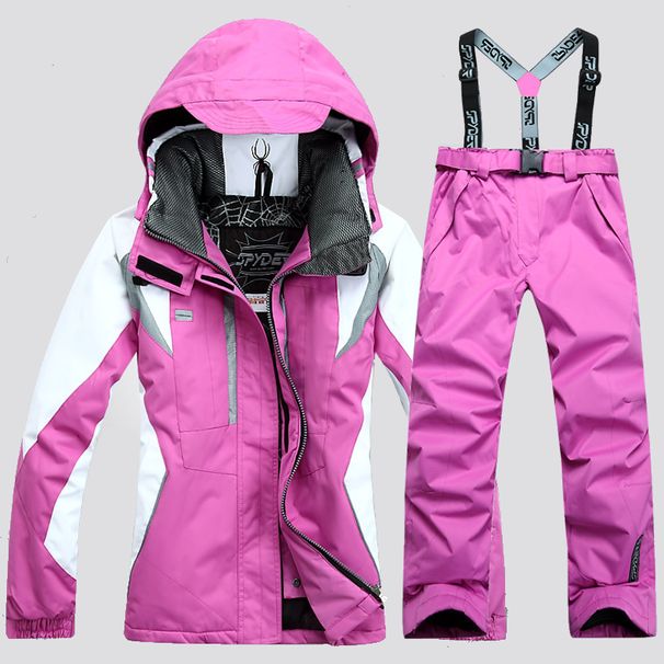 New 2023 Outdoor Sports Women's Thickened Ski Suit Set, Windproof And Waterproof Pants_desvips.com