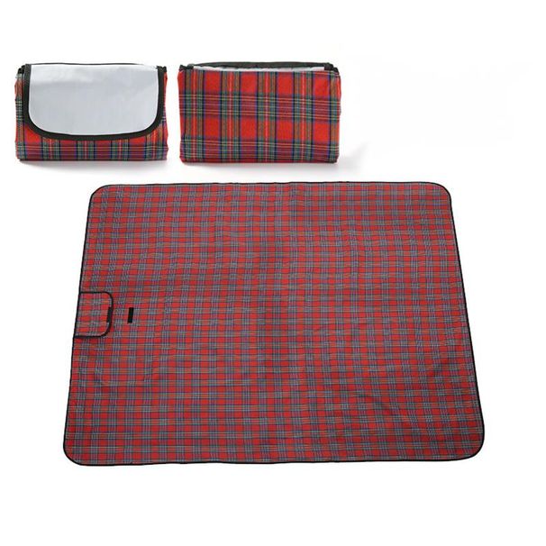 Foldable Oxford Cloth Moisture-Proof, Thickened, Custom Waterproof Plaid Outdoor Picnic Moisture-Proof Mat, Camping Mat_desvips.com