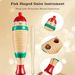 Guiro Adult Maracas, Egg Shaker, 6inch Approximately 15.2cm Musical Steel Triangles, Colorful Wooden Latin Percussion_desvips.com