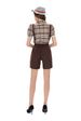 Women's Clothing German Munich Oktoberfest clothing plaid overalls suit Bavaria Ding Dong clothing bottoming shirt_desvips.com