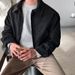 Men's Suede Jackets Autumn Retro Bomber Casual Fashion Vintage Short Flying Slim Jacket High Street Outerwear Coat Male_desvips.com