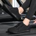 Men's Lace-Up Lightweight Breathable Mesh Leather Patchwork Casual Sports Shoes Comfortable Wide Palm Rubber Sole For_desvips.com