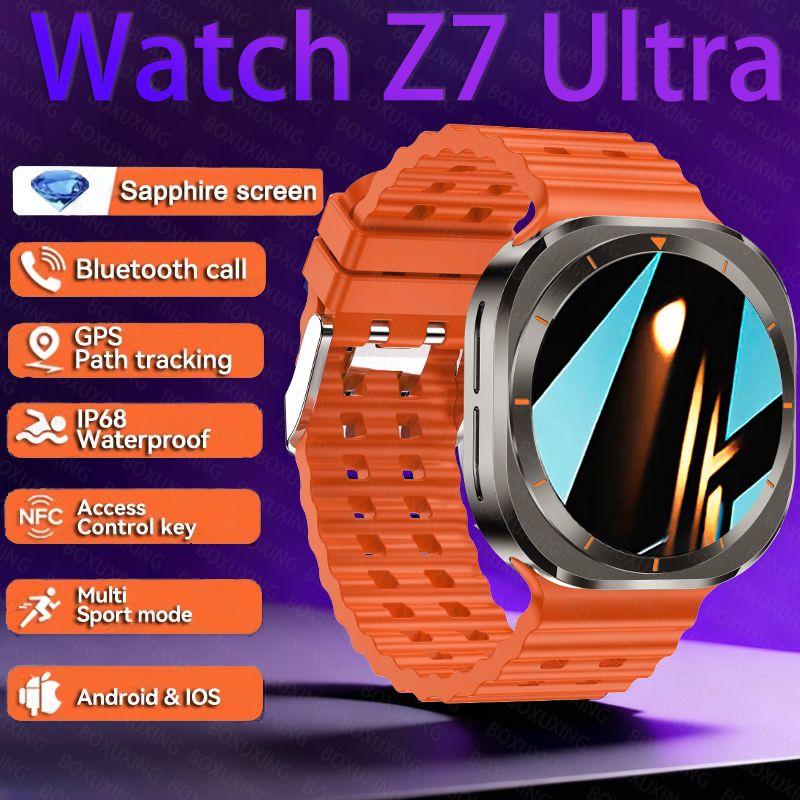 2025 New 7 Ultra Smart Watch Men 3D Display Sport SmartWatch GPS NFC Compass Blood Oxygen Smartwatch Women For Android_desvips.com
