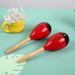 Sandbell, Wooden Shaker Instrument, Suitable For Adults, Children, Infants, Toddlers, Red Color_desvips.com