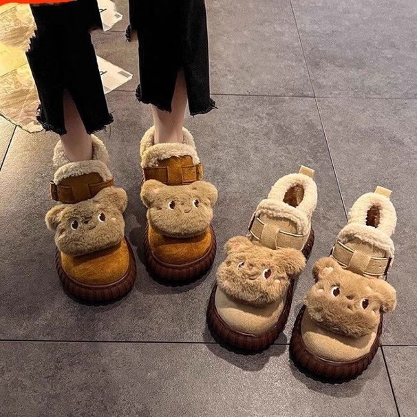 Melad Thick Soled Snow Boots In Winter 2023 New Versatile Cute Cartoon Plus Veet Warm Plush Cotton Shoes For Women_desvips.com