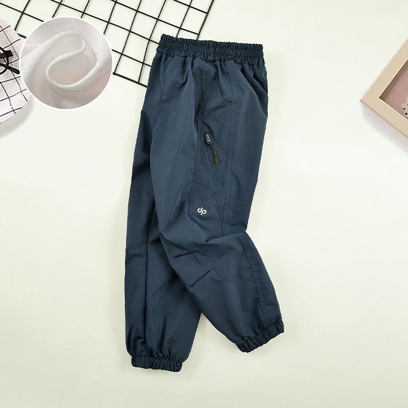 Children's Softshell Spring And Autumn Boys' 2025 New Long Outdoor Sports Big Kids Waterproof Casual Pants_desvips.com