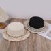 New Spring/Summer French Lace Trimmed Straw For Women, Casual Flat-Top Sun Hat, Beach Hat_desvips.com
