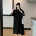 Dongdaemun Korean Style Casual Polo Collar For Women Summer New Plus Size Loose Slimming Long Dress Trendy_desvips.com