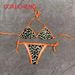 New Style Leopard Print Sexy Two-Piece Bikini Vacation Swimsuit For Hot Spring Bathing Soccer Jerseys_desvips.com