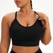 Plus Size Yoga Tank Top For Curvy Women, Cross High-Strength Shockproof, Side Breast Covege, Seamless Fitness Sports_desvips.com