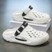 EVA Thick-soled Perforated Shoes Men, Suitable Outdoor Stream Trekking, Can Be Used For Driving, Stylish, Summer_desvips.com