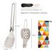 304 Stainless Steel Foldable Camping Utensil Set - Spatula Soup Ladle & Slotted Turner For Outdoor Cooking - Compact & Durable_desvips.com