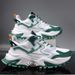 Men's Summer Thick-soled Casual Sports With Front Laces Fashionable Mesh Breathable Color Matching Shoes_desvips.com