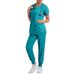 Women's ready-to-use oral dentist surgical gown split toiletry suit elastic quick-drying hospital nurse uniform_desvips.com