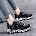 Women's shoes women's spring and autumn new women's shoes popular breathable versatile casual shoes thick soled white sports shoes trend_desvips.com