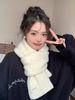 Year Red For Women Winter 2024 New Korean Style High-end Christmas Warm Thickened Knitted Neck Scarf Trendy_desvips.com