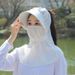 Women's UV Protection Face Mask - UPF50+ Sun Shield With Adjustable Neck Cover Breathable Mesh For Cycling/Hiking/Travel Multi-Purpose Sun Hat_desvips.com