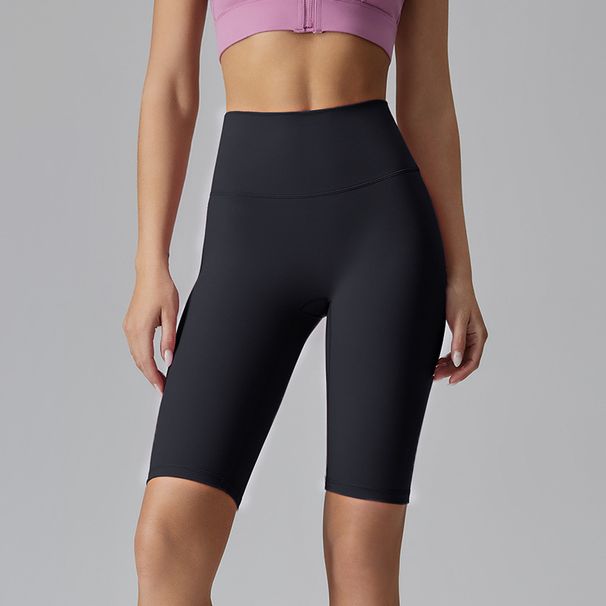 Yoga Shorts For Women Double-sided Fur Tight Pinch Pants High Waist Belly-tight Outdoor Running Fitness Cycling Sports Shorts_desvips.com