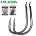 High Carbon Steel Plate Iseni Fish With Barbs Sea Crooked Mouth Long Handle Single Loose Hook Fishing Gear Accessories_desvips.com