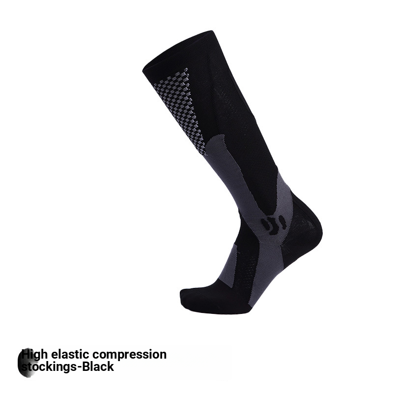 Cotton Professional Fitness Compression Socks Calf Adult Breathable Long Running Socks Marathon Cycling High Elastic Gradient Compression Socks_desvips.com