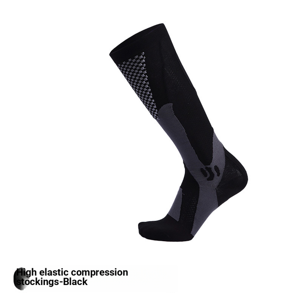 Cotton Professional Fitness Compression Socks Calf Adult Breathable Long Running Socks Marathon Cycling High Elastic Gradient Compression Socks_desvips.com