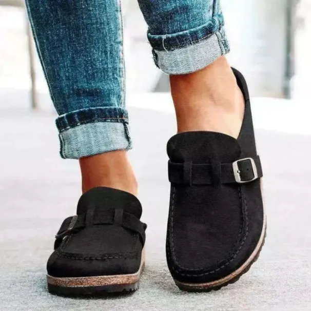 Women Slippers Retro Shoes Slip On Free Shipping New Mules Ladies Comfort Flats Sandals Female New Plus Size35- 43_desvips.com