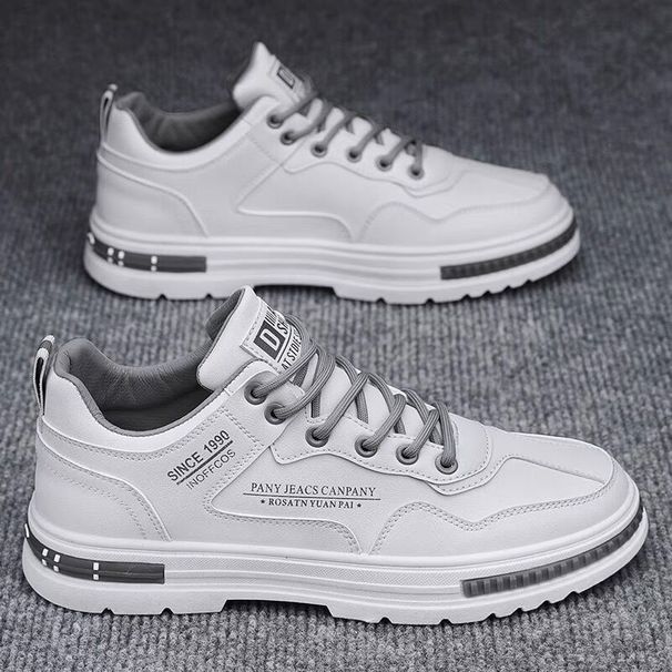 Men's Spring New Breathable Small White Men's Trend Versatile Thick Soled Sports Casual Board Shoes, Dad Shoes_desvips.com