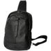 Black Leather Chest Bag Youth Outdoor Sports Business Casual Fashion All-Matching Vertical Top Layer Cowhide Pure Color_desvips.com