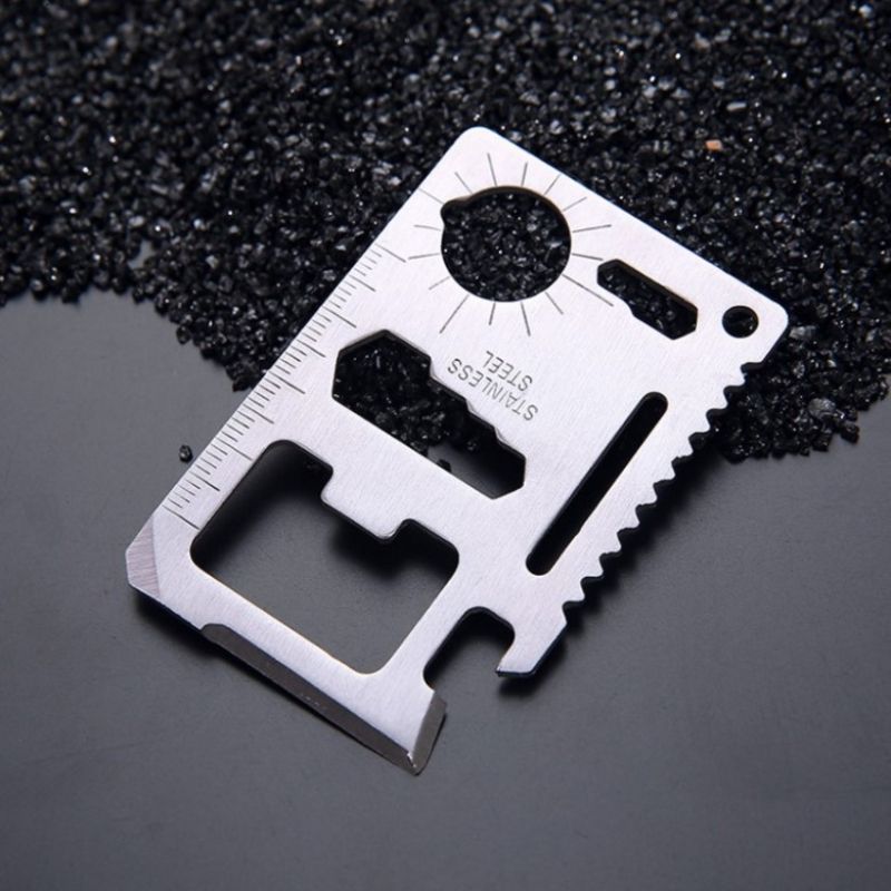 Multi Tools Pocket Outdoor Hiking Camping Edc Tool Multi-function Bottle Opener Credit Card Holder Wallets Emergency Surival Kit_desvips.com