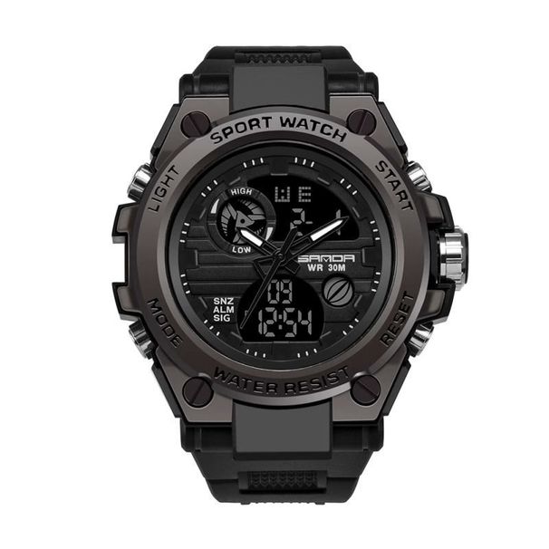 Double Display Digital Hand Large Dial High-end Business Sports Trend Men's Electronic Quartz Watch_desvips.com
