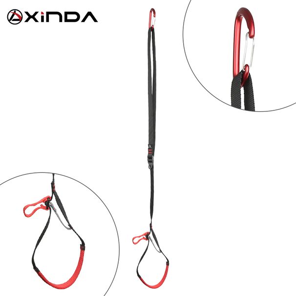 XINDA Professional Adjustable Webbing Polyester Foot Loop Ascender Belt Device Band Rock Climbing Equipment_desvips.com