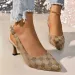 Brand Designer High Heels Sandals Women 2024 Summer Pointed Toe Ankle Straps Pumps Woman Plus Size 42 Thin Heeled Party_desvips.com