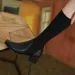 Knee Thick High Socks Winter Womens Long Boots Elegant Autumn Brown Wedge Elastic 241116_desvips.com