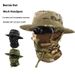 Camouflage Boonie Sun Protection Mask Summer Men's Breathable Quick-Dry Headgear Outdoor Hiking Cycling Round Brim_desvips.com