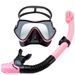 New big frame diving mirror breathing tube set men's and women's waterproof and anti-fog silicone mirror floating diving mask_desvips.com