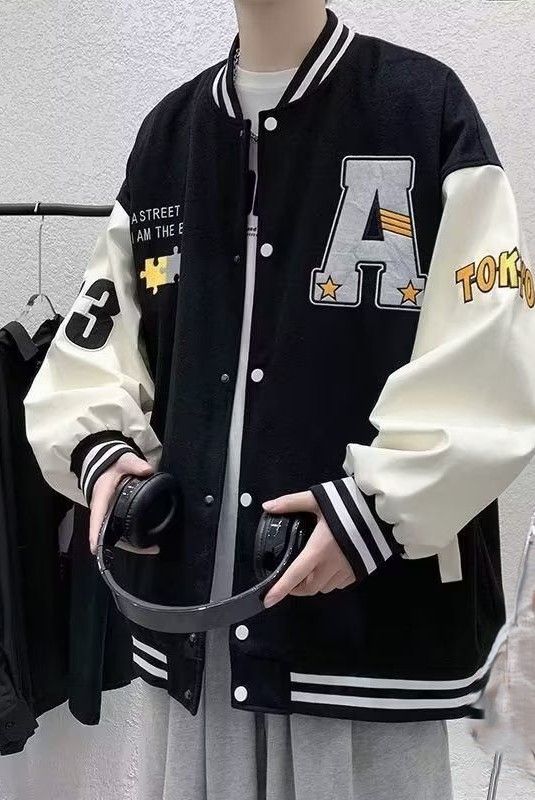 Teen Baseball Suit For Boys Spring And Autumn New Plush Jacket_desvips.com