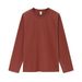 300g Overweight Pound Thickened Cotton Long Sleeve T-shirt Women's Autumn And Winter Loose White Couple Outfit Base Shirt_desvips.com