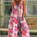 Women's 2023 Summer New Large Fashion Print Loose Strap Wide Leg Jumpsuit_desvips.com