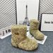 Korean Style Round Toe Fleece-Lined Snow For Women 2025 New Belt Buckle Non-Slip Warm Furry Northeast Cotton Boots_desvips.com