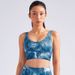 NOKO Dynamic National Trend Tie-dye Yoga Underwear Sports Fitness With Chest Pads Sexy Back Top Fitness Shockproof Sports Underwear_desvips.com