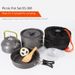 Camping Cookware Set For 3-4 People - Lightweight & Portable Includes Pot Pan & Kettle Perfect For Hiking Picnic & BBQ_desvips.com