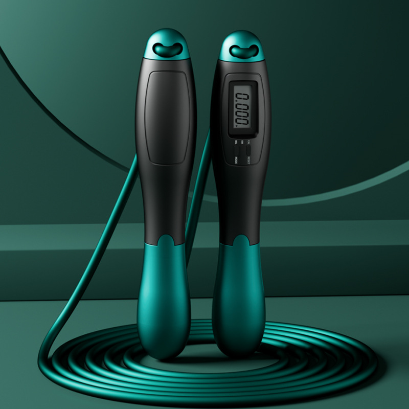 Electronic Adult Dual-purpose Skipping Rope Intelligent Counting Wire Rope Household Cordless Weight-bearing Skipping Rope_desvips.com