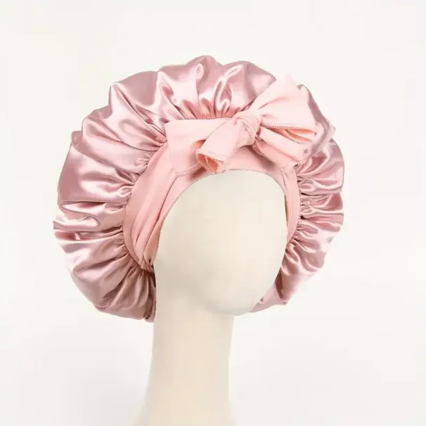 Satin Silk Hair Bonnet | Adjustable Tie Band | Sleep Bonnet For Women Men | Unisex Protective Headwear_desvips.com