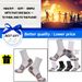 6 Pairs Men's Heavy Cushion Hiking Socks Cotton Anti-Odor Moisture-Wicking Unisex Sizes 35-50 For Trekking Running_desvips.com