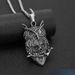 Owl Skull Alloy Pendant Trendy Personalized Viking Titanium Steel Men's Necklace Popular Accessory_desvips.com